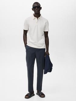 Mango Ezequi Regular Fit Polo Shirt, Natural White - view 2, Natural White