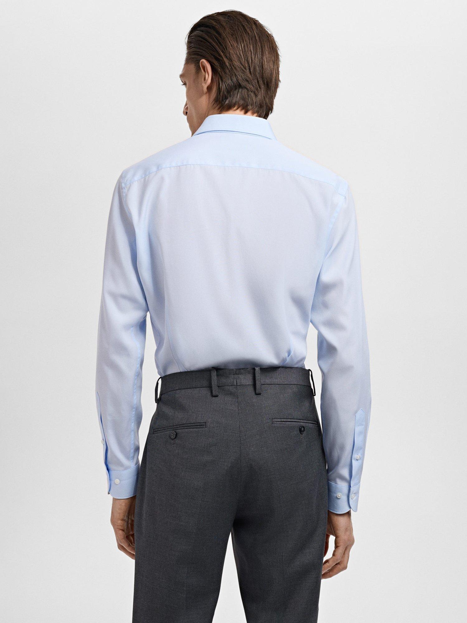 Product image 4 of 8, which shows Mango Emeritol Regular Fit Shirt, Lt-pastel Blue, L