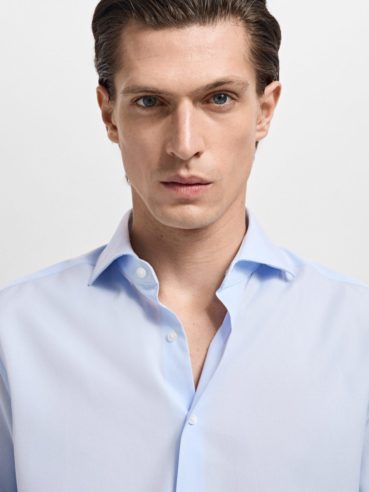 Product image 6 of 8, which shows Mango Emeritol Regular Fit Shirt, Lt-pastel Blue, L