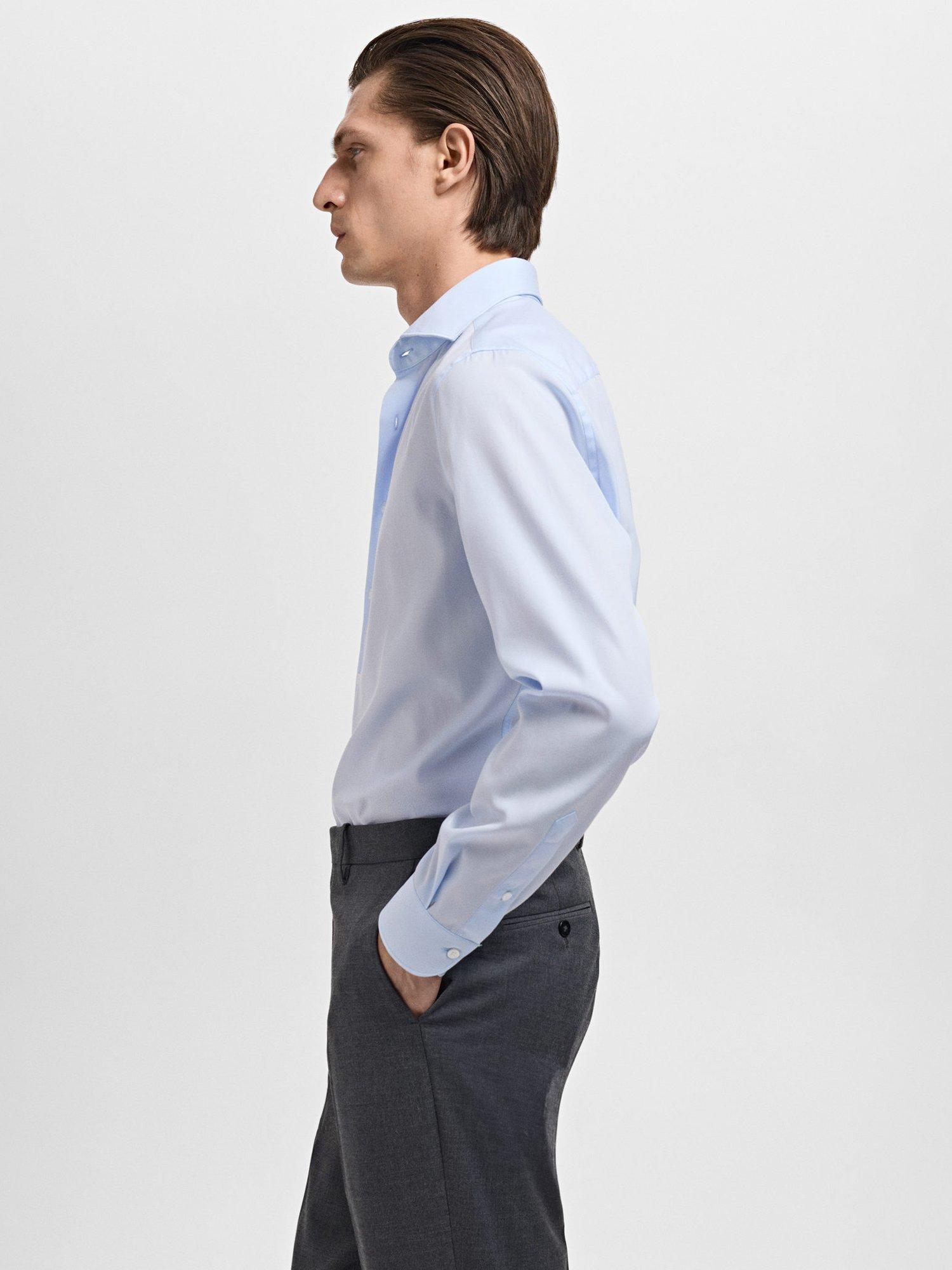 Product image 7 of 8, which shows Mango Emeritol Regular Fit Shirt, Lt-pastel Blue, L
