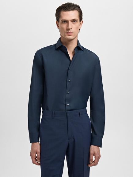 Mango Emeritol Regular Fit Shirt, Navy