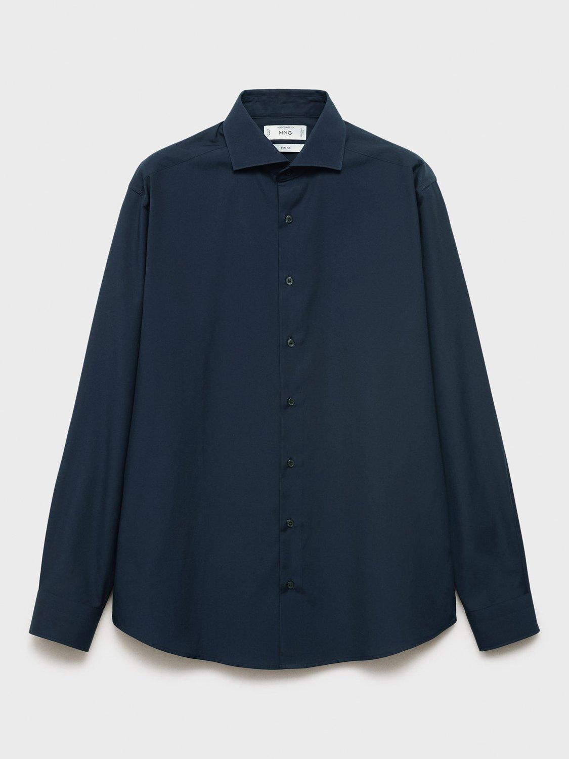 Product image 3 of 8, which shows Mango Emeritol Regular Fit Shirt, Navy, XS