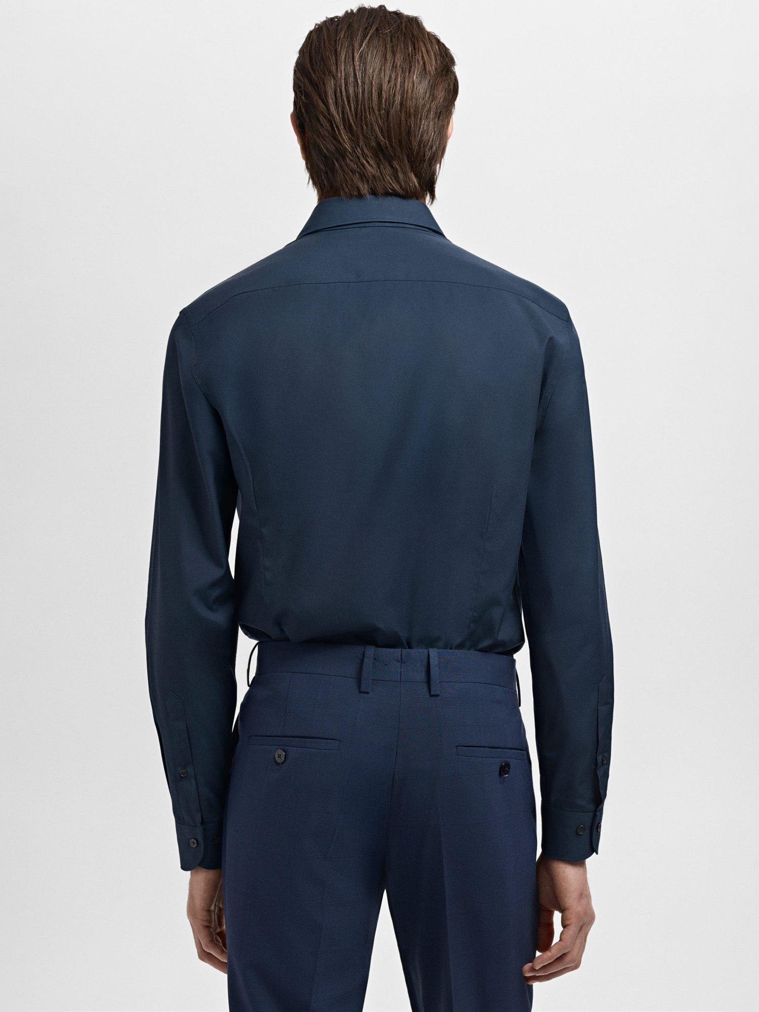 Product image 4 of 8, which shows Mango Emeritol Regular Fit Shirt, Navy, XS