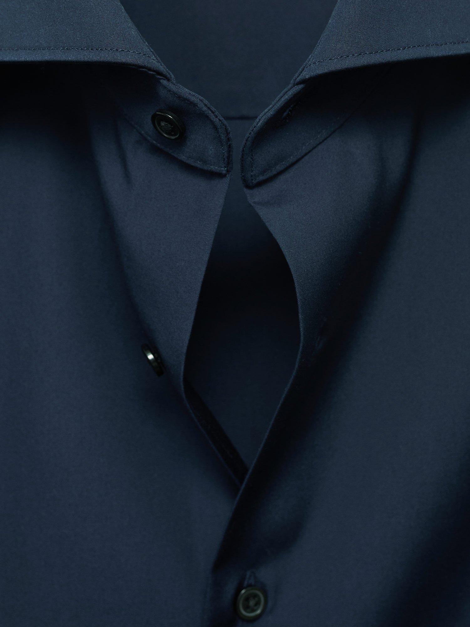 Product image 8 of 8, which shows Mango Emeritol Regular Fit Shirt, Navy, XS