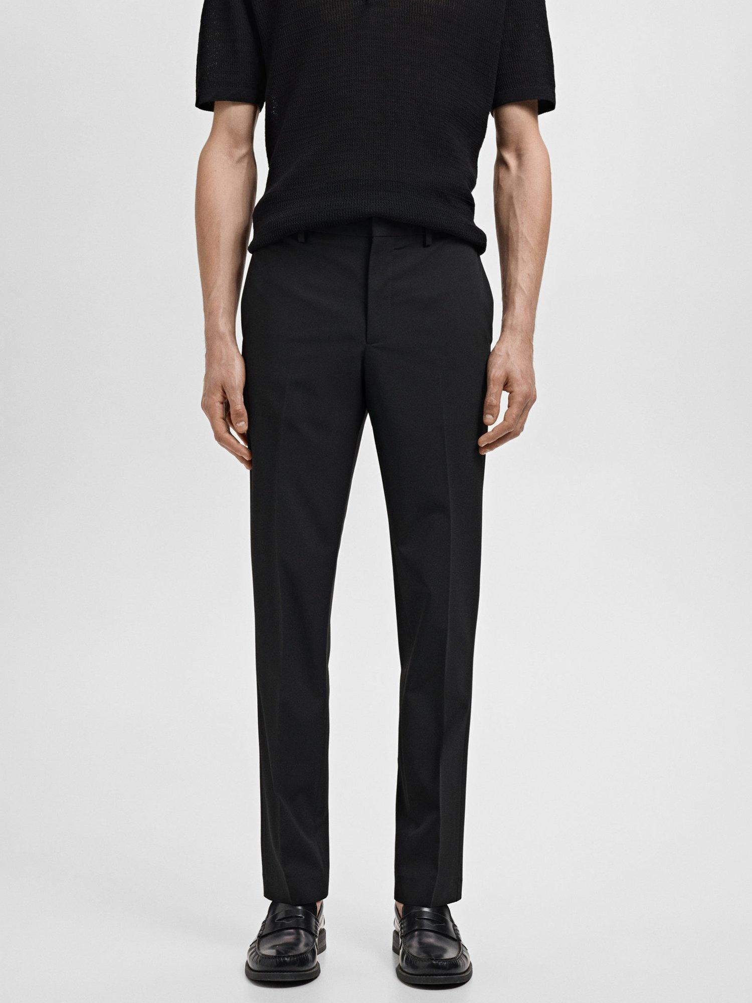 Product image 1 of 8, which shows Mango Paris Slim Trousers, Black, 29