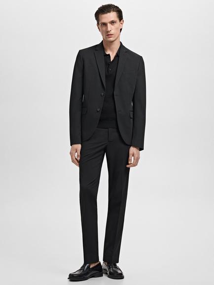 Mango Paris Slim Trousers, Black - view 2, Black