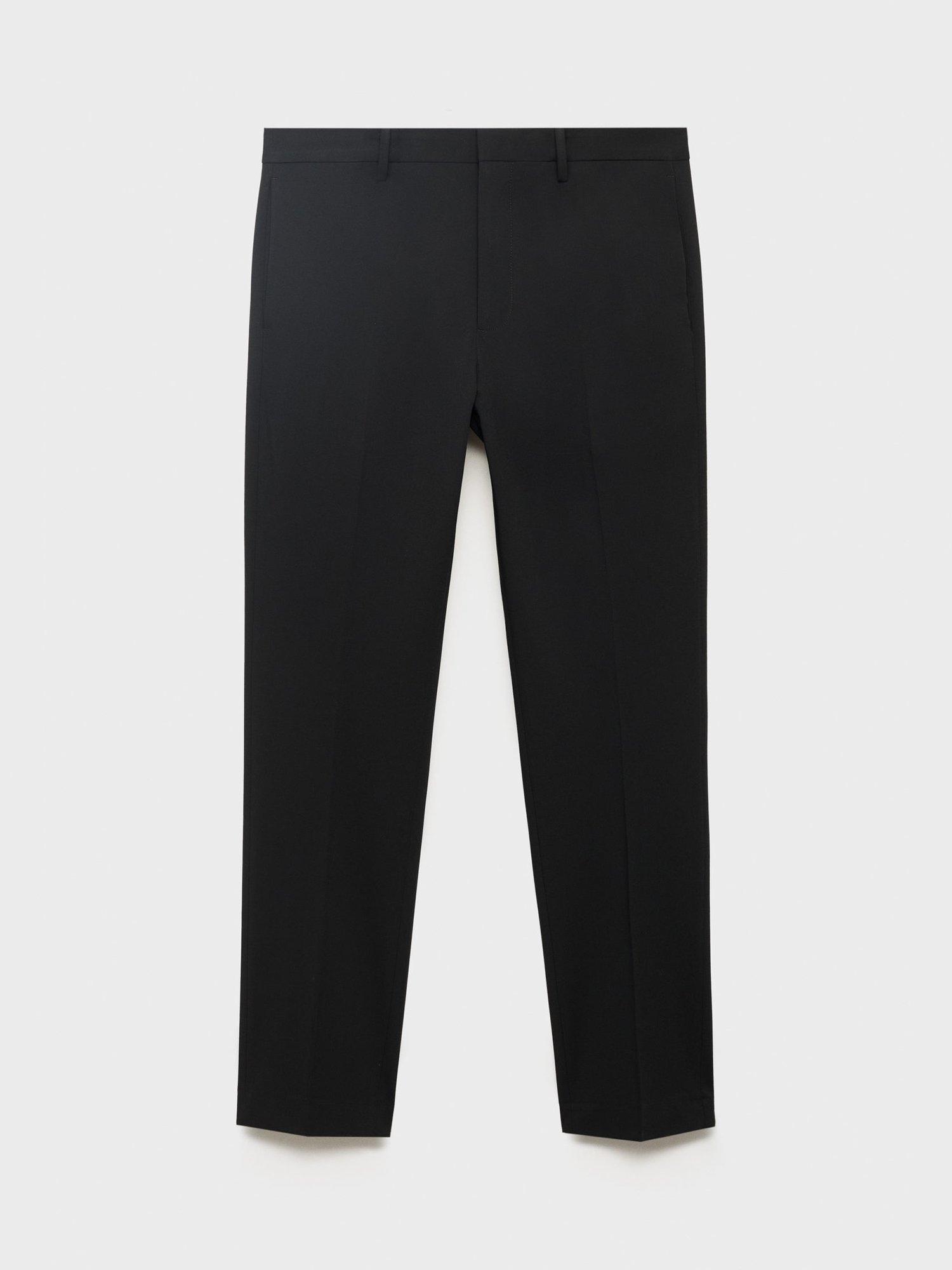 Product image 3 of 8, which shows Mango Paris Slim Trousers, Black, 29