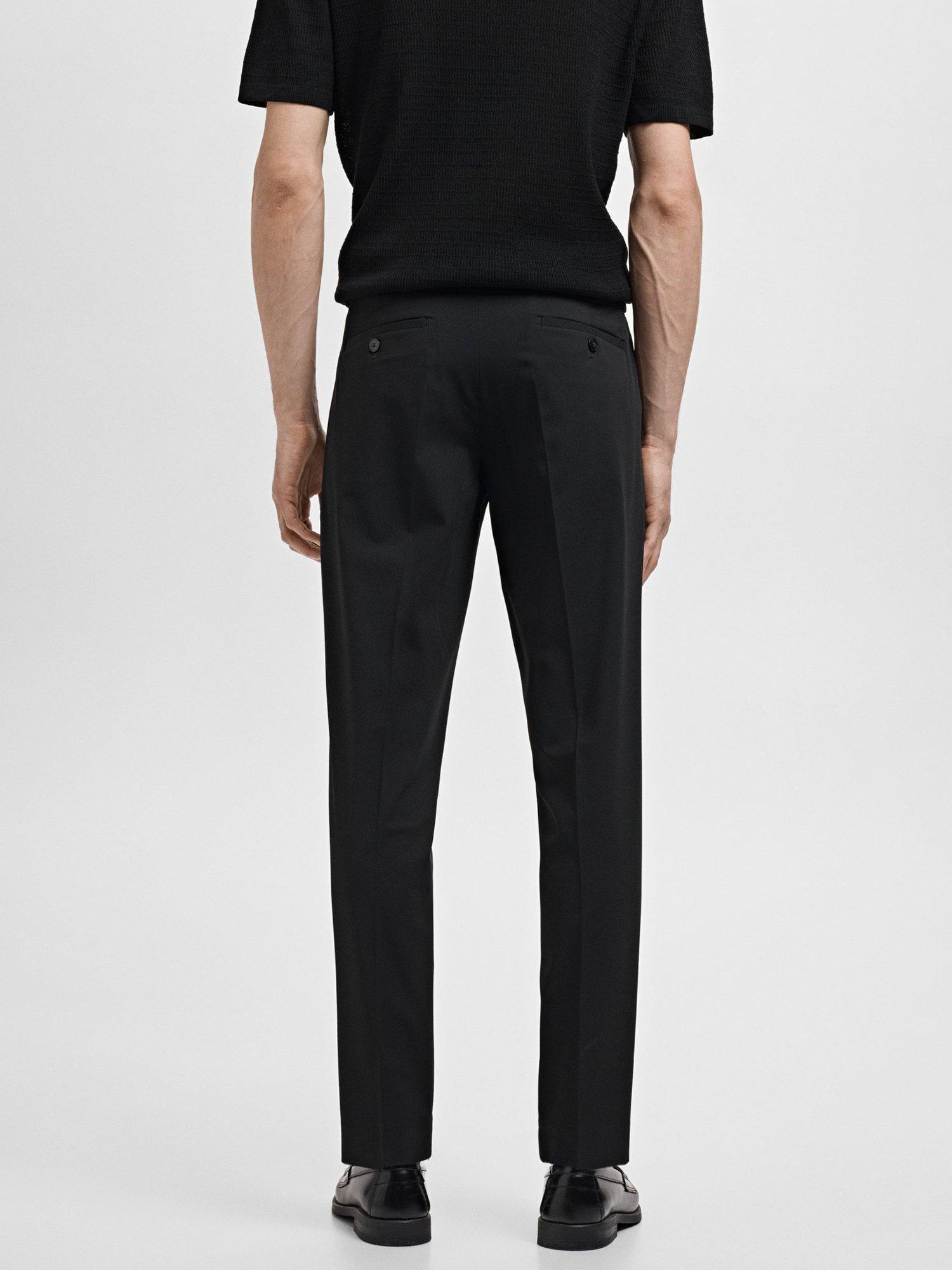 Product image 4 of 8, which shows Mango Paris Slim Trousers, Black, 29