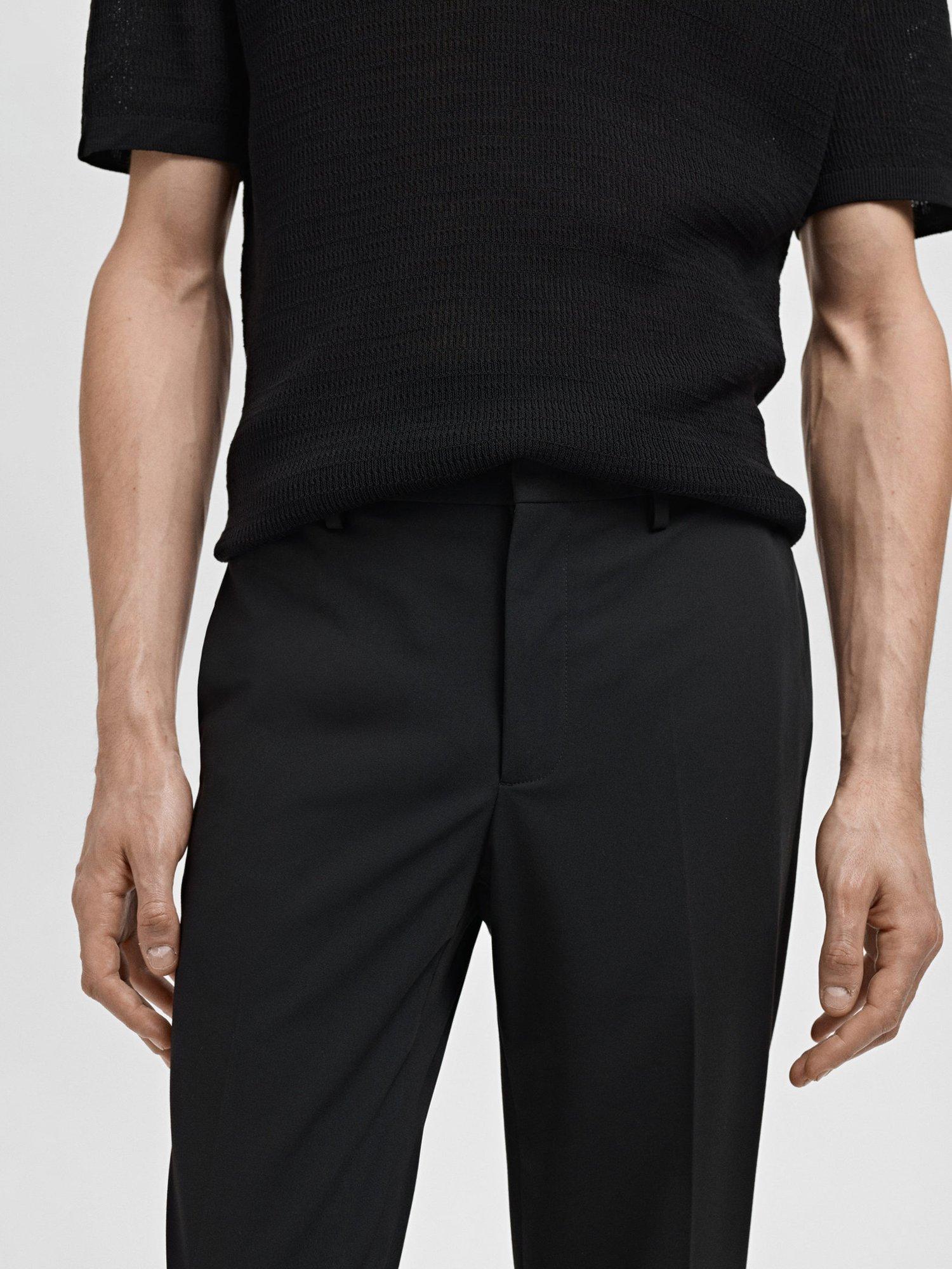 Product image 6 of 8, which shows Mango Paris Slim Trousers, Black, 29