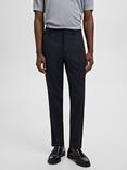 Mango Paris Slim Trousers, Navy