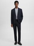Mango Paris Slim Trousers, Navy