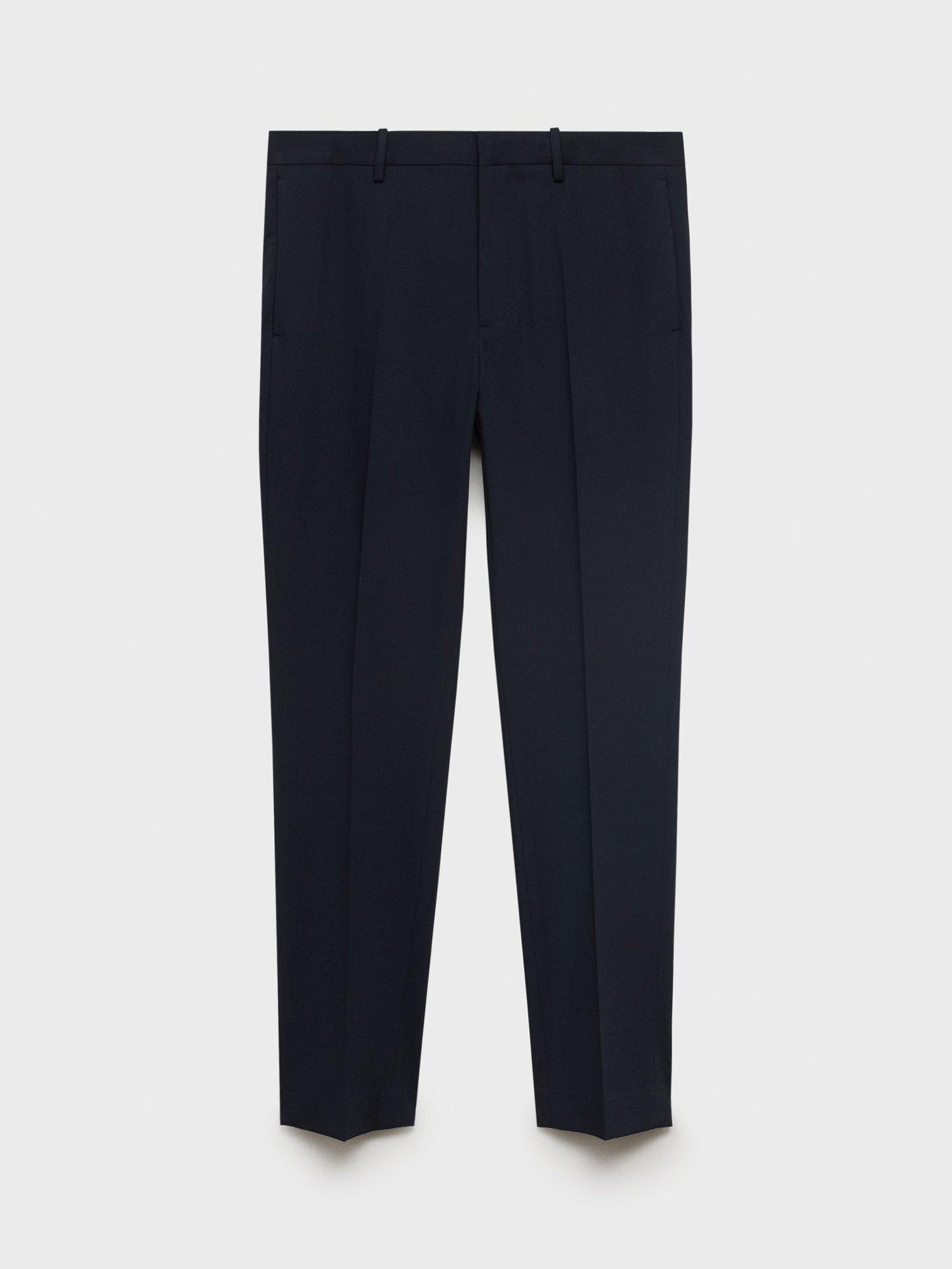 Product image 3 of 8, which shows Mango Paris Slim Trousers, Navy, 29