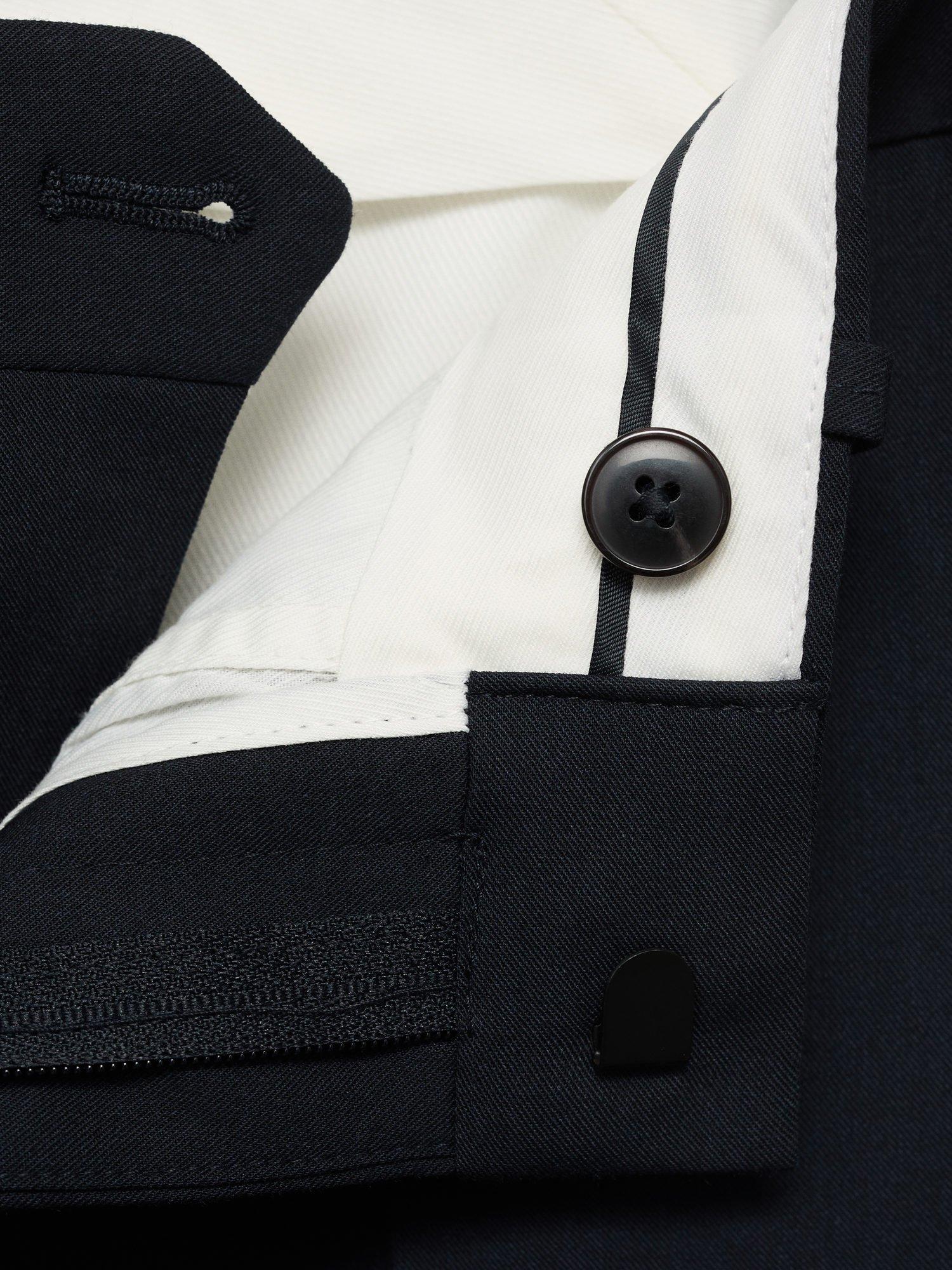 Product image 8 of 8, which shows Mango Paris Slim Trousers, Navy, 29