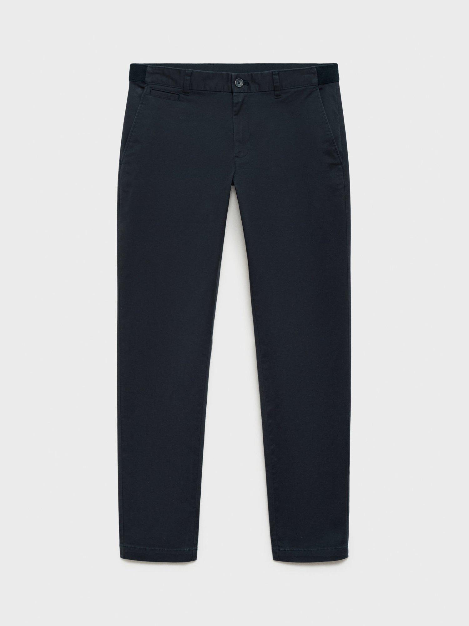 Product image 3 of 8, which shows Mango Prato Tapered Trousers, Navy, 31