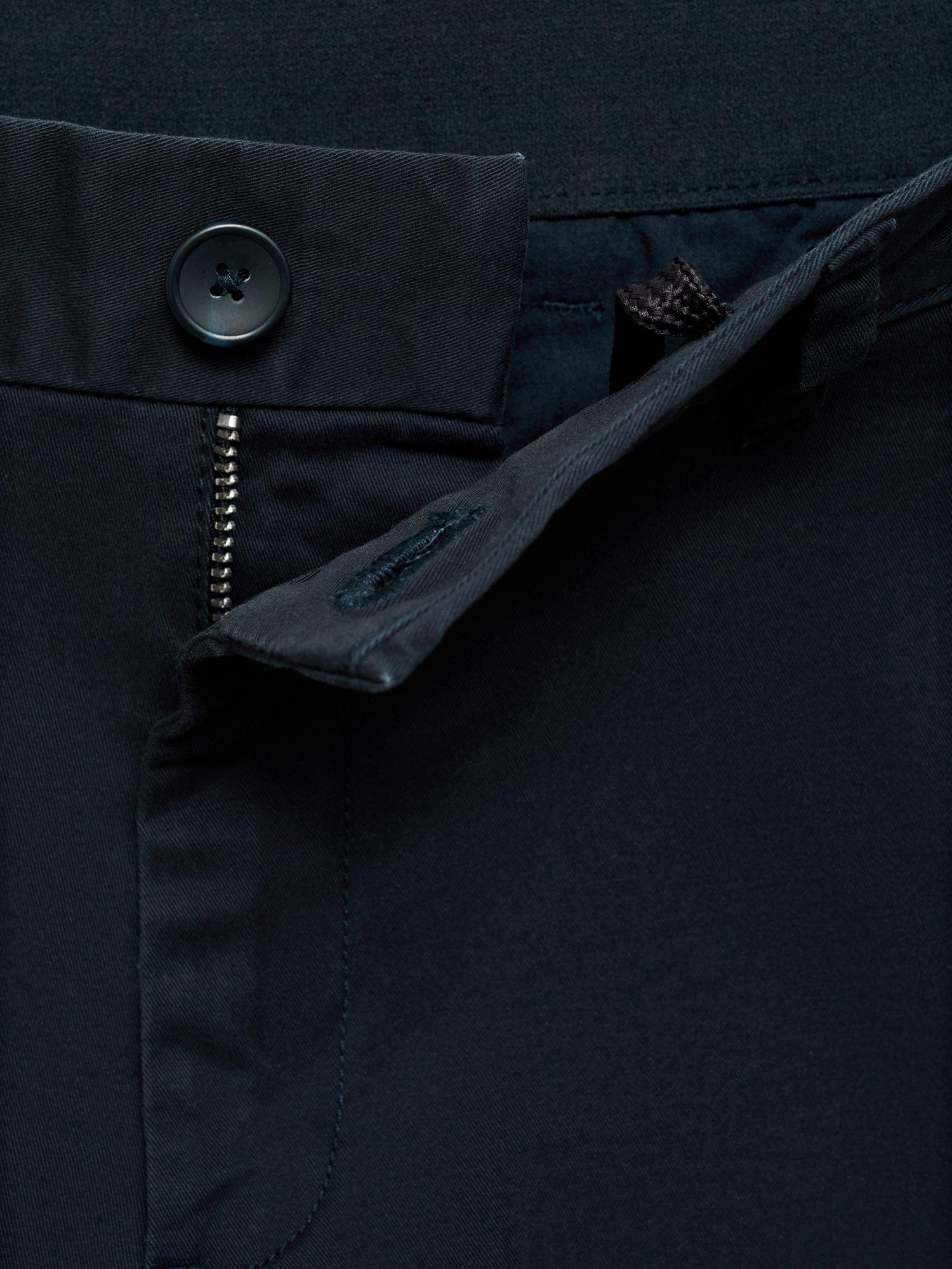 Product image 8 of 8, which shows Mango Prato Tapered Trousers, Navy, 31