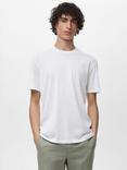 Mango Cotton Bellow Regular Fit T-Shirt, White