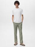 Mango Cotton Bellow Regular Fit T-Shirt, White