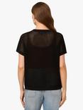 Adrianna Papell Mesh Stitch Short Sleeve Jumper