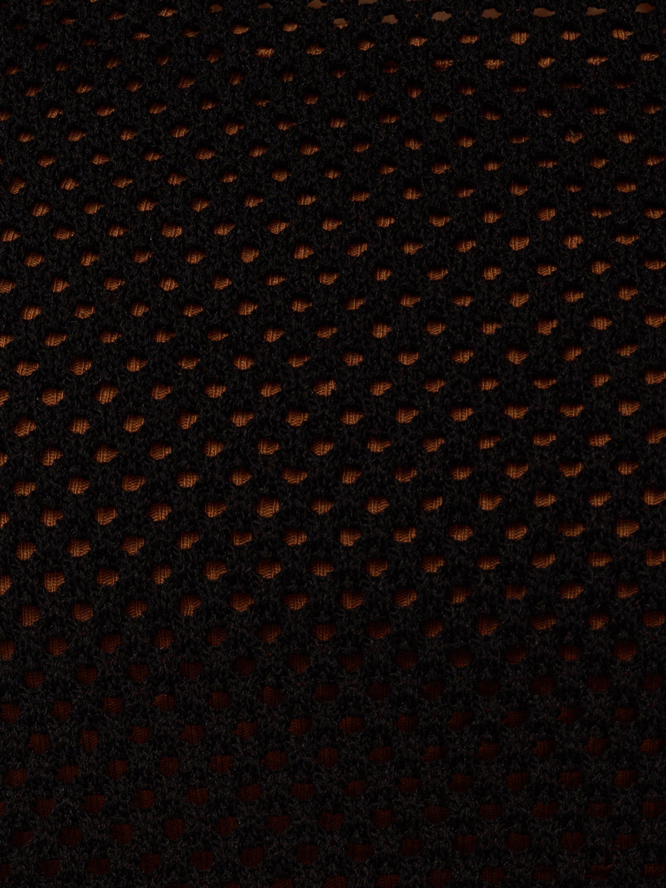 Product image 7 of 7, which shows Adrianna Papell Mesh Stitch Short Sleeve Jumper, Black, L