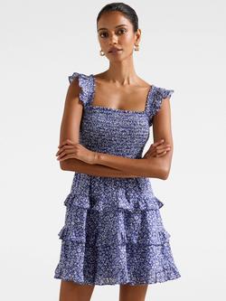 Forever New Petite Odette Floral Mini Dress, Navy, Navy