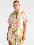 Forever New Ola Linen Blend Oversized Shirt, Cream, Cream