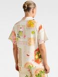Forever New Ola Linen Blend Oversized Shirt, Cream, Cream