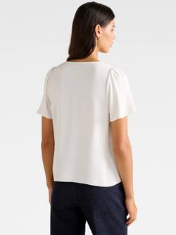 Forever New Luna Embroidered Detail Blouse, Porcelain - view 2, Porcelain