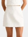 Forever New Margot Embellished Mini Skirt, Porcelain
