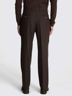 Moss Relaxed Fit Suit Trousers, Brown - view 2, Brown