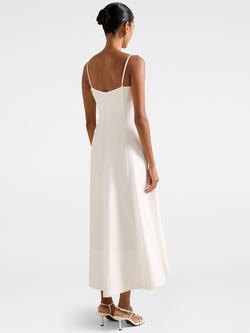 Forever New Petite Felicia Flower Midi Dress, Porcelain - view 2, Porcelain