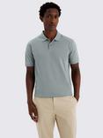 Moss Cotton Blend Regular Fit Short Sleeve Pique Polo Shirt, Blue
