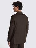 Moss Relaxed Fit Double Breasted Suit Jacket, Brown
