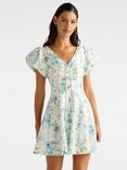 Forever New Camden Puff Sleeve Mini Dress, Multi