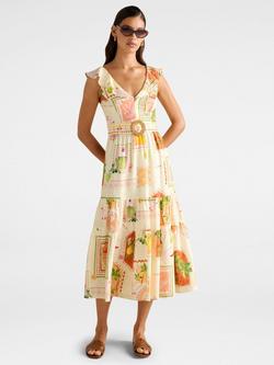 Forever New Layne Printed Midi Dress, Multi, Multi