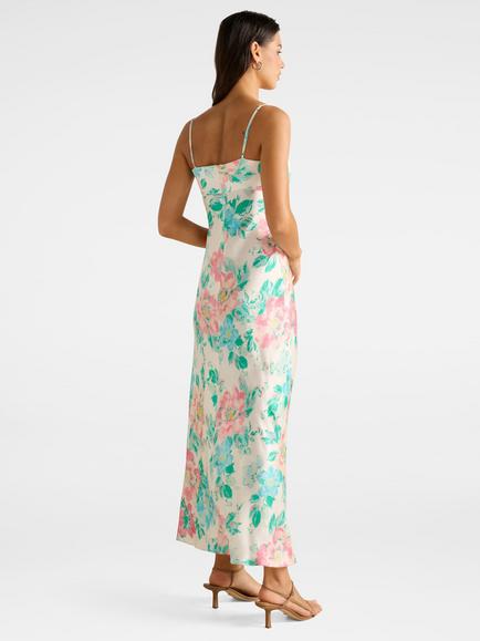 Forever New Leslie Bustier Slip Dress, Blue/Multi - view 2, Blue/Multi