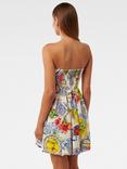 Forever New Phoebe Strapless Bubble Hem Mini Dress, Sorrento Tile