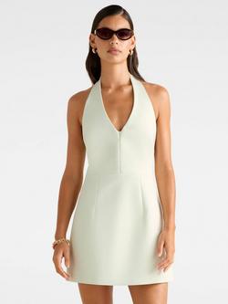 Forever New Ricki Halterneck Mini Dress, Meadow Mist, Meadow Mist
