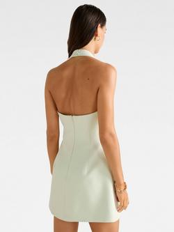 Forever New Ricki Halterneck Mini Dress, Meadow Mist - view 2, Meadow Mist
