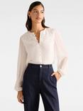 Forever New Zoe Lace Yoke Blouse, Ivory