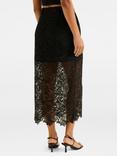 Forever New Lana Lace Midi Skirt, Black