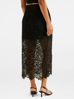 Forever New Lana Lace Midi Skirt, Black - view 2, Black