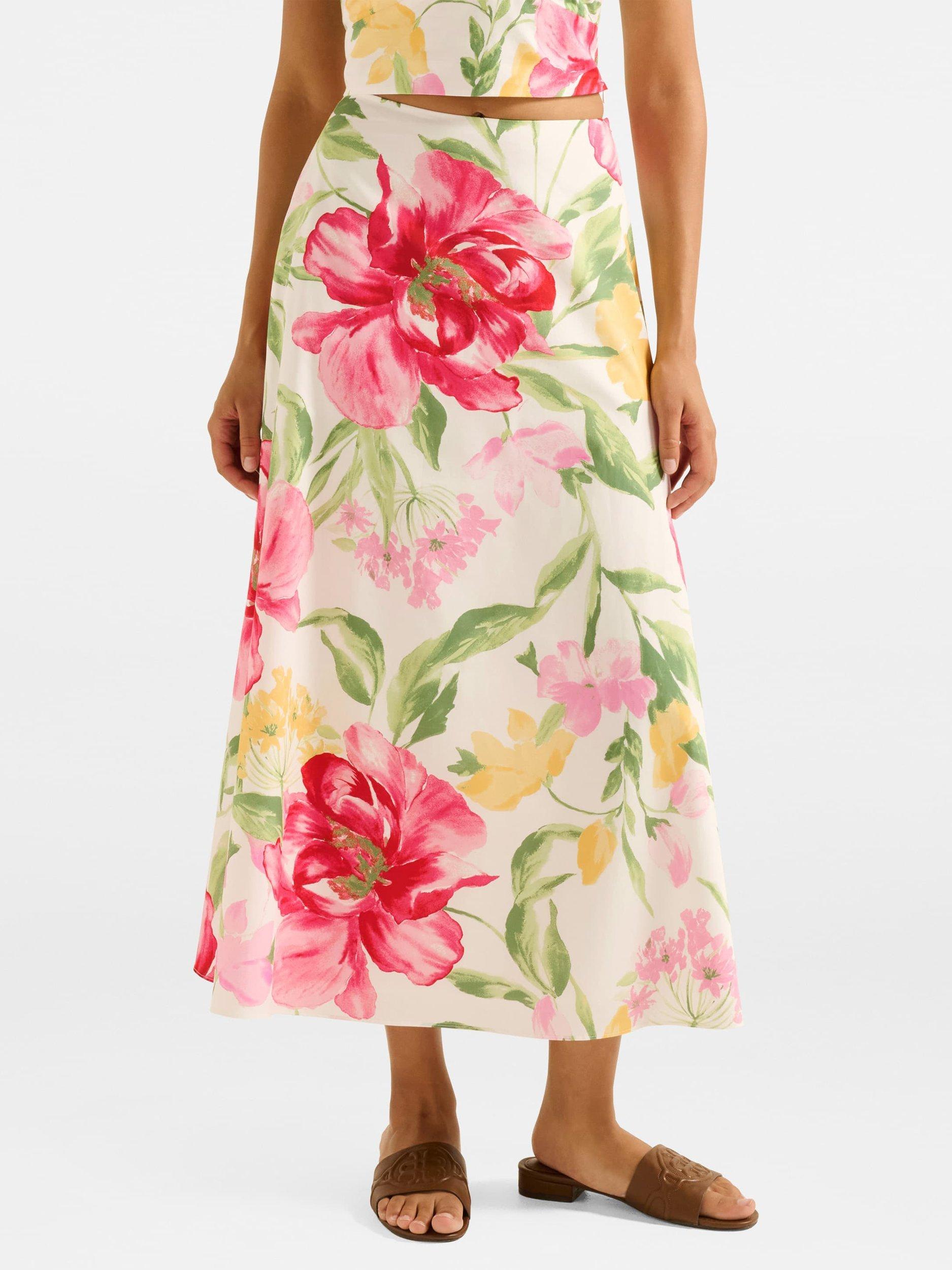 Product image 1 of 5, which shows Forever New Talia Floral Midi Skirt, Multi, 4