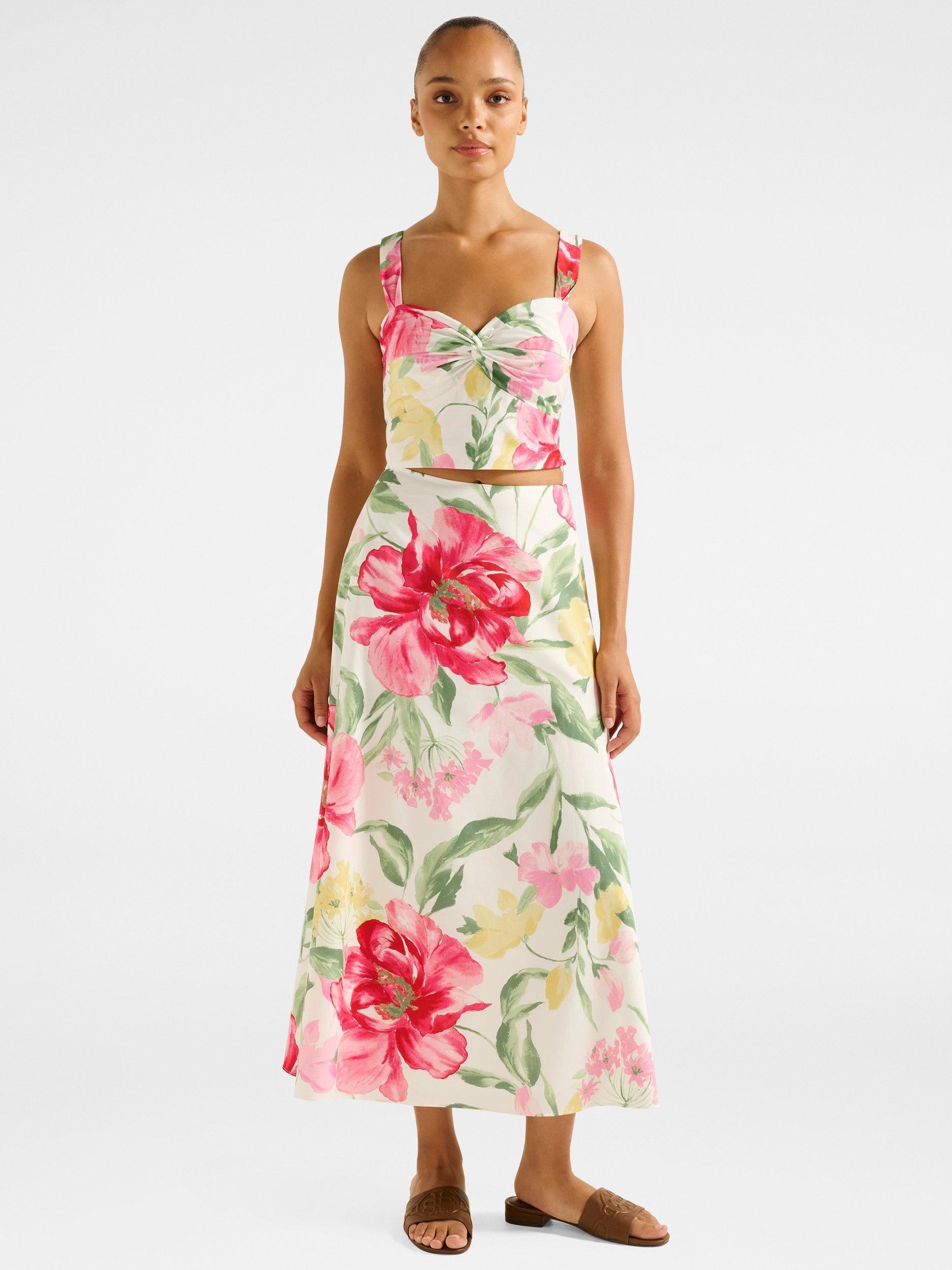 Product image 5 of 5, which shows Forever New Talia Floral Midi Skirt, Multi, 4