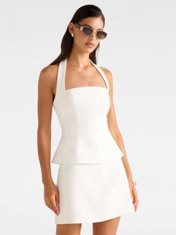 Forever New Kendall Halterneck Top, Porcelain