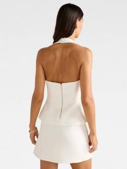 Forever New Kendall Halterneck Top - view 2, Porcelain