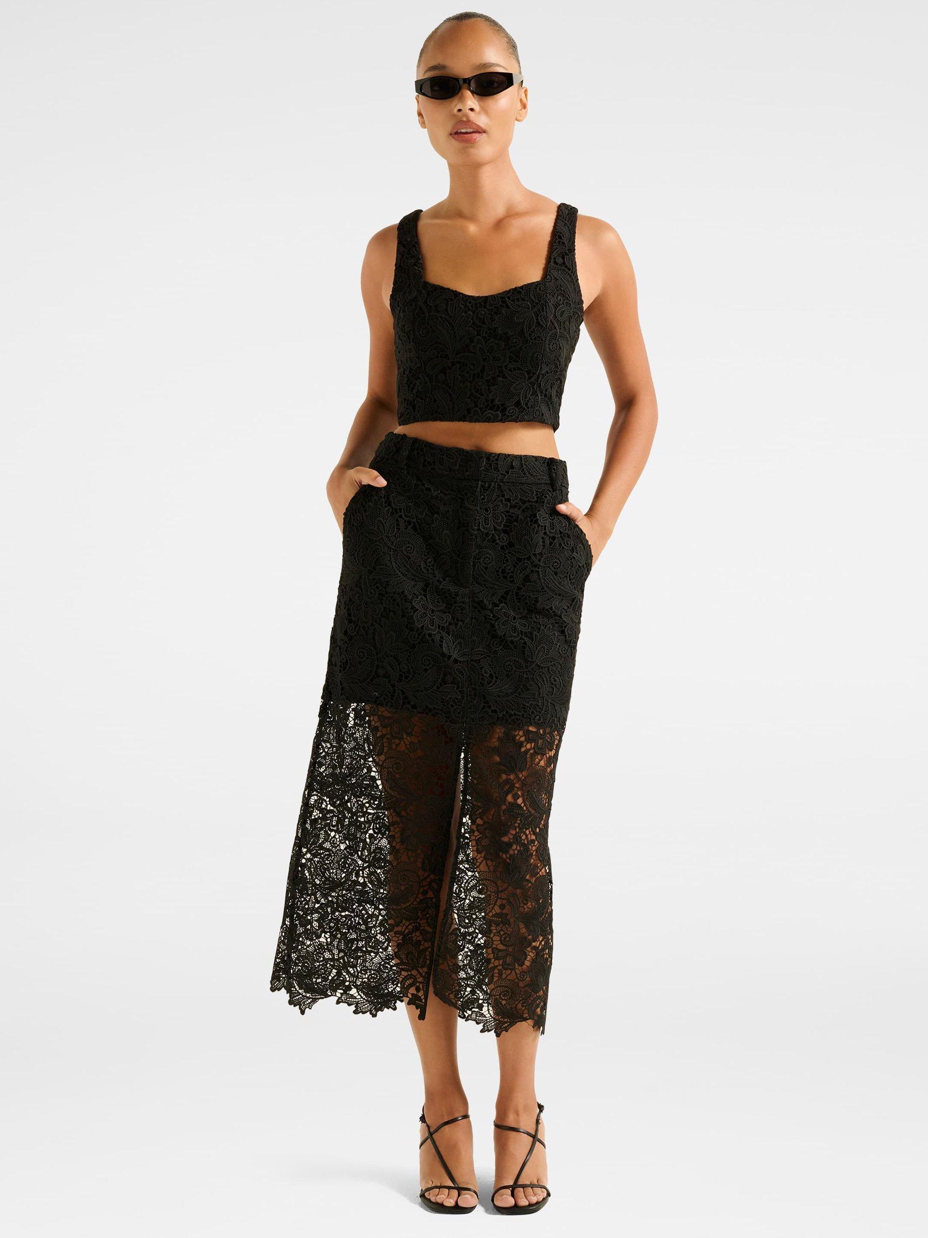 Product image 5 of 5, which shows Forever New Lana Lace Bralette Top, Black, 4