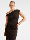Forever New Mia Twist-Side Top, Chocolate