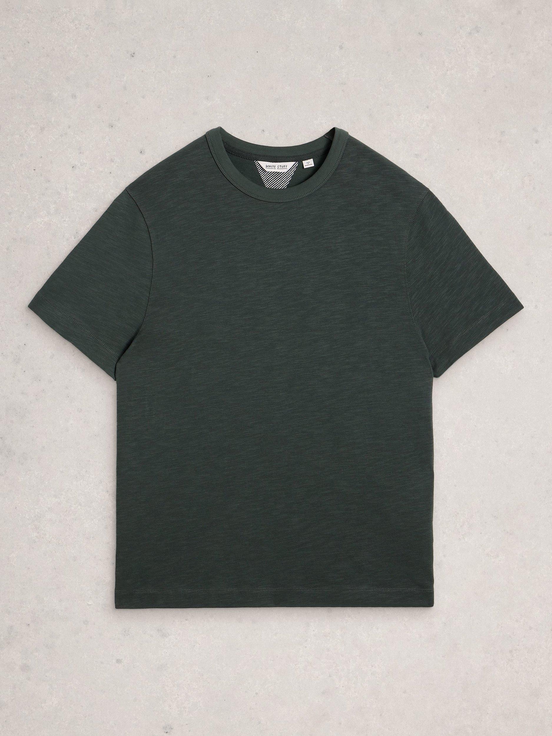 Product image 5 of 6, which shows White Stuff Harrington Crew Neck Cotton T-Shirt, Washed Black, XXS