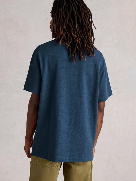 White Stuff Harrington Crew Neck Cotton T-Shirt - view 2, Blue