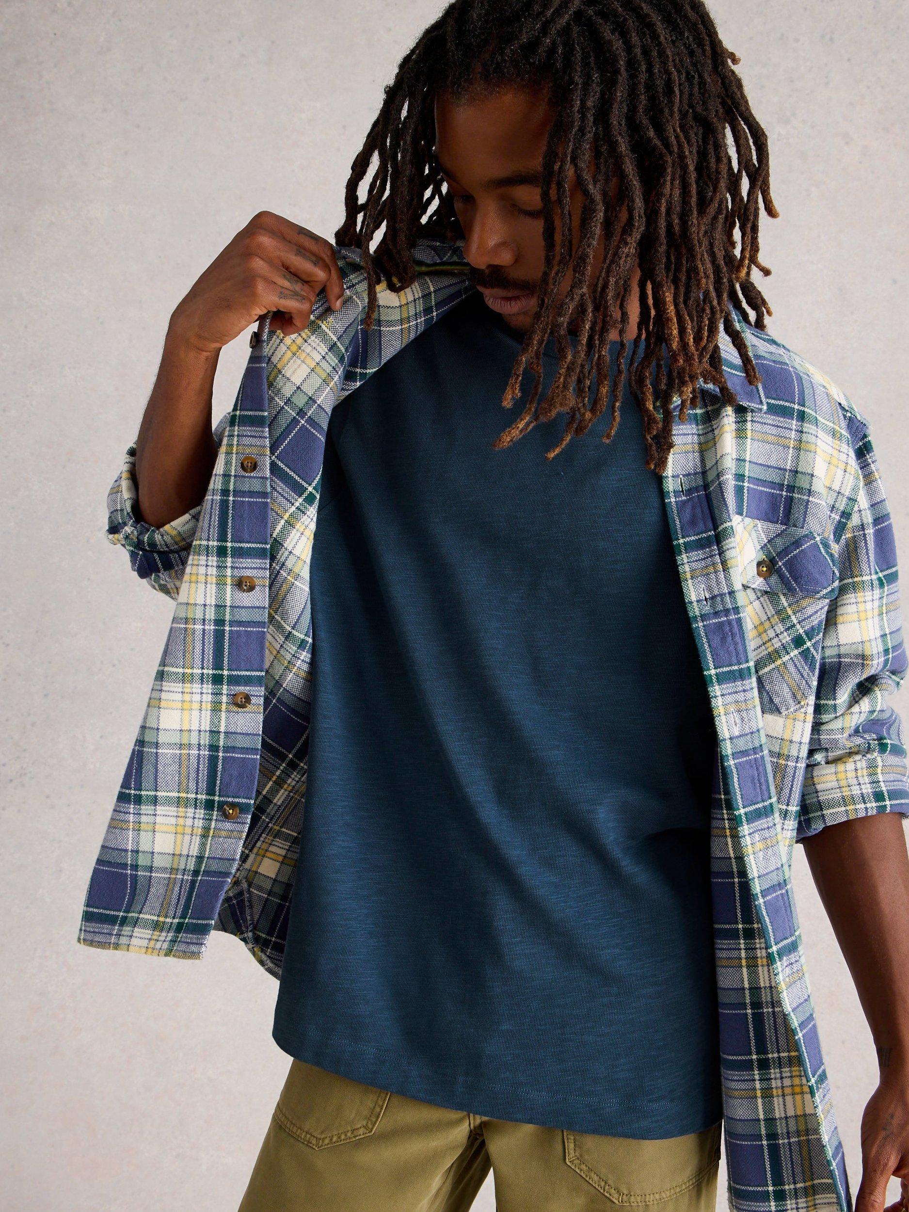 Product image 3 of 5, which shows White Stuff Harrington Crew Neck Cotton T-Shirt, Blue, XXS